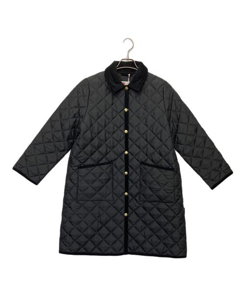 Traditional Weatherwear（トラディショナルウェザーウェア）Traditional Weatherwear (トラディショナルウェザーウェア) WAVERLY A-LINE LONG　キルティングコート ブラック サイズ:34 未使用品の古着・服飾アイテム