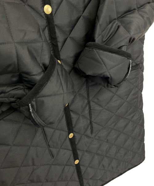 Traditional Weatherwear（トラディショナルウェザーウェア）Traditional Weatherwear (トラディショナルウェザーウェア) WAVERLY A-LINE LONG　キルティングコート ブラック サイズ:34 未使用品の古着・服飾アイテム