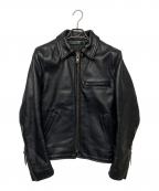 VANSONバンソン）の古着「21625B19　レザージャケット」｜ブラック