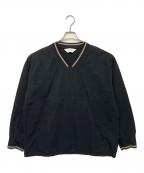 ANCELLMアンセルム）の古着「ANC-SH59　プルオーバーシャツ」｜ブラック