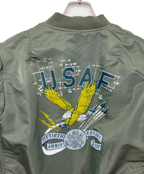 AVIREX（アヴィレックス）AVIREX (アヴィレックス) アメリカ空軍独立60周年記念 MA-1ジャケット グリーン サイズ:Mの古着・服飾アイテム