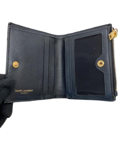 Saint Laurent Paris（サンローランパリ）Saint Laurent Paris (サンローランパリ) 575879　2つ折り財布 ブラックの古着・服飾アイテム