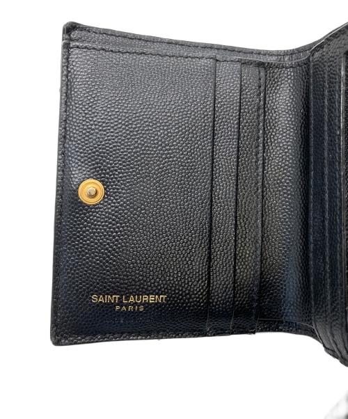Saint Laurent Paris（サンローランパリ）Saint Laurent Paris (サンローランパリ) 575879　2つ折り財布 ブラックの古着・服飾アイテム