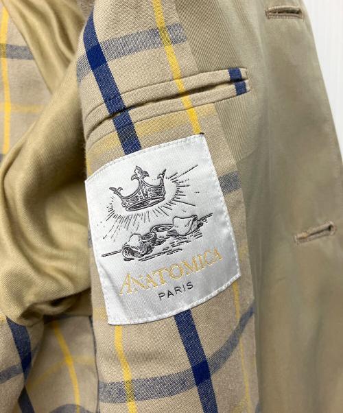 ANATOMICA（アナトミカ）ANATOMICA (アナトミカ) SINGLE RAGLAN Ⅰ S PROOFED GABARDINE　ステンカラーコート ベージュ サイズ:46の古着・服飾アイテム