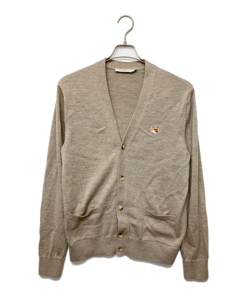 maison kitsune（メゾンキツネ）MAISON KITSUNE (メゾンキツネ) ニットカーディガン ブラウン サイズ:Mの古着・服飾アイテム