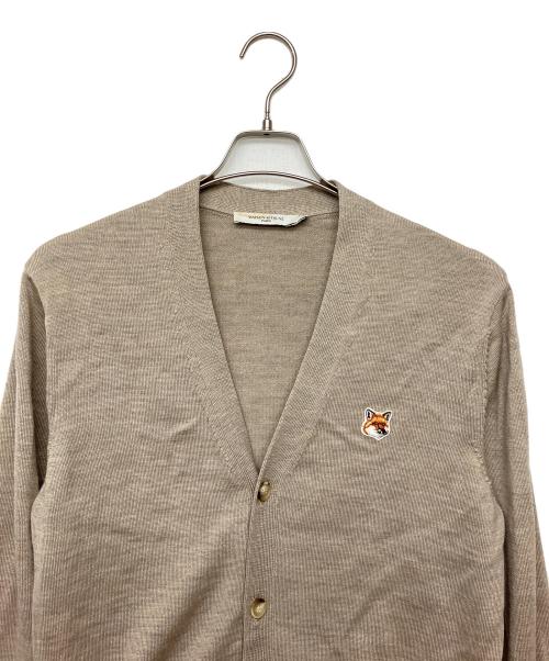 maison kitsune（メゾンキツネ）MAISON KITSUNE (メゾンキツネ) ニットカーディガン ブラウン サイズ:Mの古着・服飾アイテム
