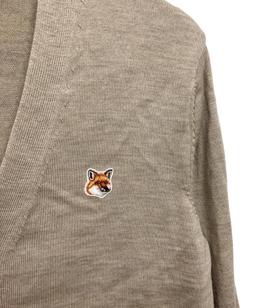 maison kitsune（メゾンキツネ）MAISON KITSUNE (メゾンキツネ) ニットカーディガン ブラウン サイズ:Mの古着・服飾アイテム