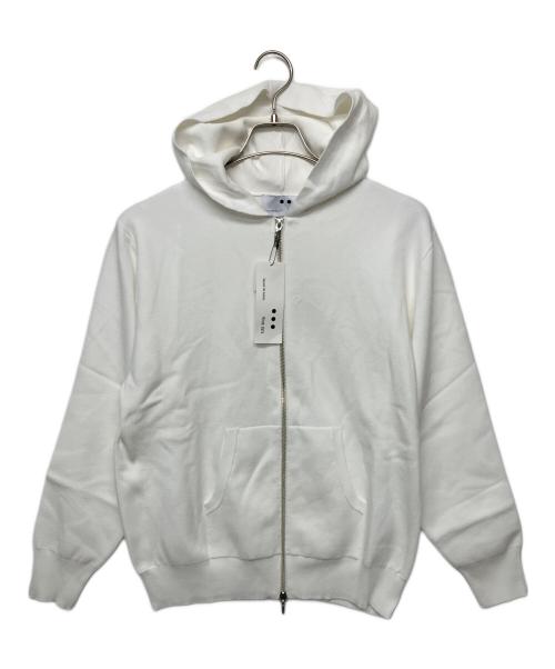 THREE DOTS（スリードッツ）THREE DOTS (スリードッツ) sk701yu　ニットパーカー ホワイト サイズ:S 未使用品の古着・服飾アイテム