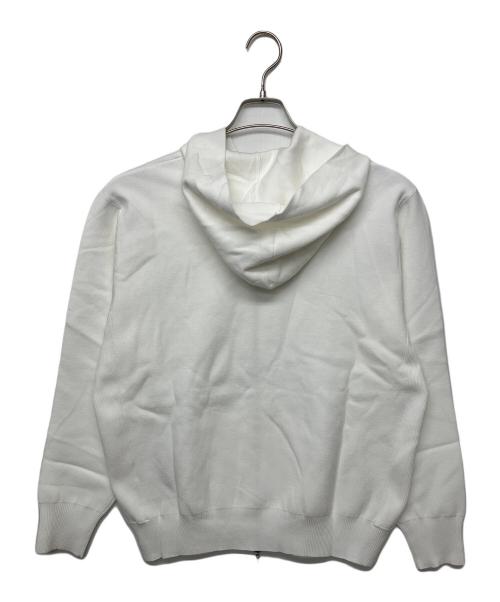 THREE DOTS（スリードッツ）THREE DOTS (スリードッツ) sk701yu　ニットパーカー ホワイト サイズ:S 未使用品の古着・服飾アイテム