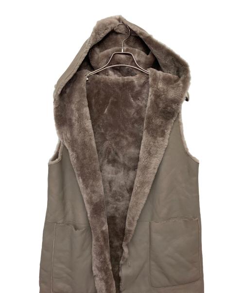theory luxe（セオリーリュクス）theory luxe (セオリーリュクス) 03-1360902-020-038　リバーシブルムートンコート ブラウン サイズ:Mの古着・服飾アイテム
