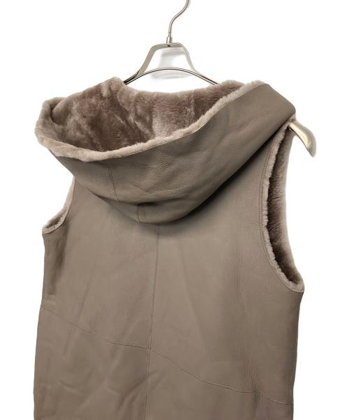 theory luxe（セオリーリュクス）theory luxe (セオリーリュクス) 03-1360902-020-038　リバーシブルムートンコート ブラウン サイズ:Mの古着・服飾アイテム
