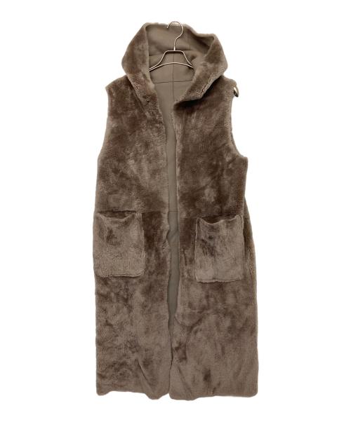theory luxe（セオリーリュクス）theory luxe (セオリーリュクス) 03-1360902-020-038　リバーシブルムートンコート ブラウン サイズ:Mの古着・服飾アイテム