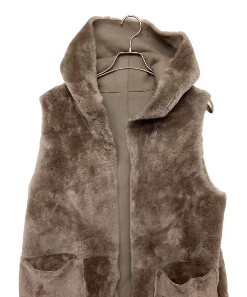 theory luxe（セオリーリュクス）theory luxe (セオリーリュクス) 03-1360902-020-038　リバーシブルムートンコート ブラウン サイズ:Mの古着・服飾アイテム