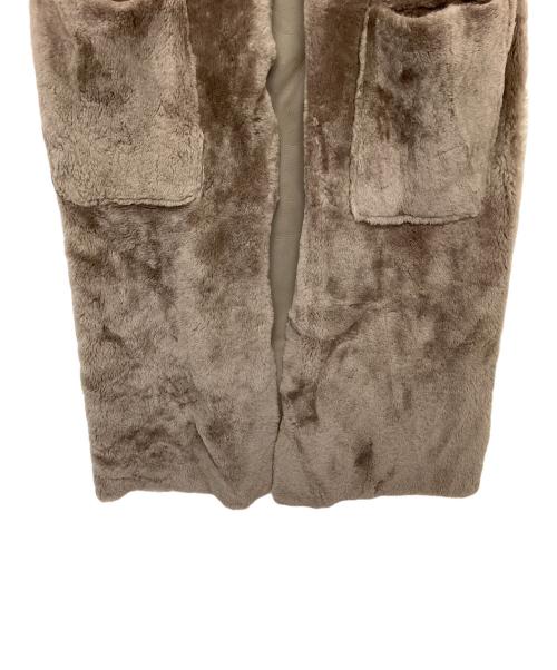 theory luxe（セオリーリュクス）theory luxe (セオリーリュクス) 03-1360902-020-038　リバーシブルムートンコート ブラウン サイズ:Mの古着・服飾アイテム