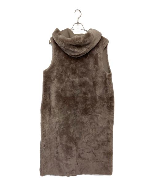 theory luxe（セオリーリュクス）theory luxe (セオリーリュクス) 03-1360902-020-038　リバーシブルムートンコート ブラウン サイズ:Mの古着・服飾アイテム