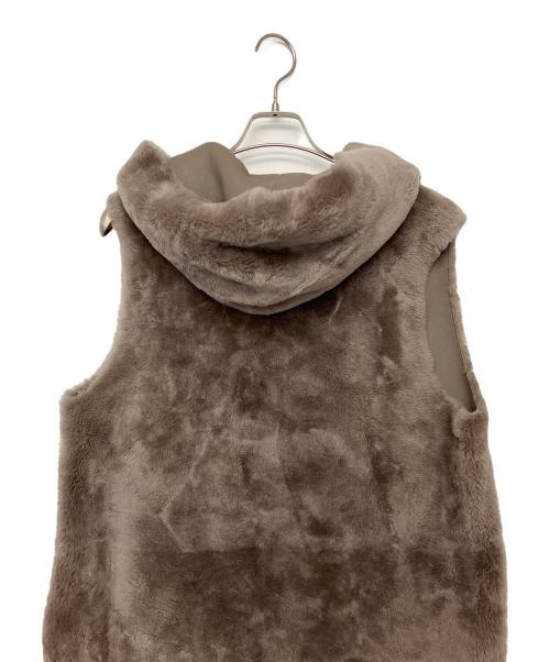 theory luxe（セオリーリュクス）theory luxe (セオリーリュクス) 03-1360902-020-038　リバーシブルムートンコート ブラウン サイズ:Mの古着・服飾アイテム