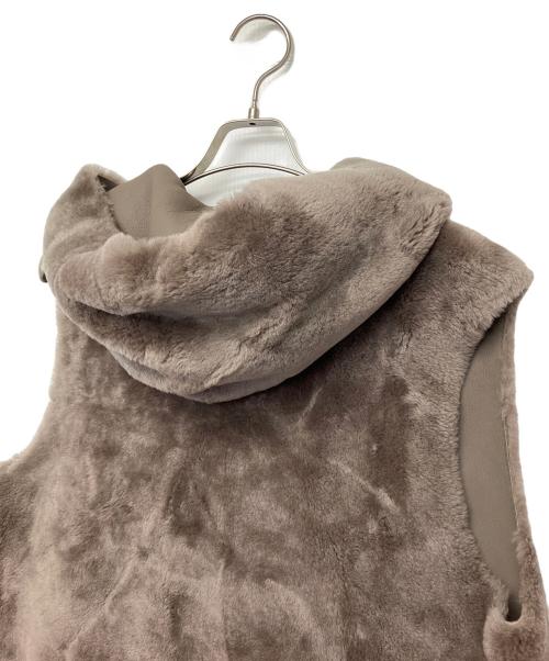 theory luxe（セオリーリュクス）theory luxe (セオリーリュクス) 03-1360902-020-038　リバーシブルムートンコート ブラウン サイズ:Mの古着・服飾アイテム