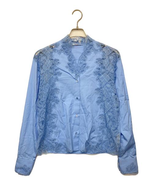 ermanno scervino（エルマノシェルビーノ）ERMANNO SCERVINO (エルマノシェルビーノ) ew9816127　長袖ブラウス スカイブルー サイズ:Mの古着・服飾アイテム
