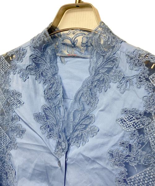 ermanno scervino（エルマノシェルビーノ）ERMANNO SCERVINO (エルマノシェルビーノ) ew9816127　長袖ブラウス スカイブルー サイズ:Mの古着・服飾アイテム