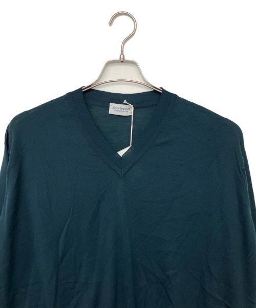 JOHN SMEDLEY（ジョンスメドレー）JOHN SMEDLEY (ジョンスメドレー) 243102 イングランド製　Vネックニット グリーン サイズ:SMサイズ 未使用品の古着・服飾アイテム