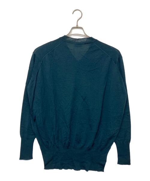 JOHN SMEDLEY（ジョンスメドレー）JOHN SMEDLEY (ジョンスメドレー) 243102 イングランド製　Vネックニット グリーン サイズ:SMサイズ 未使用品の古着・服飾アイテム