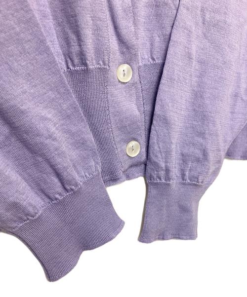 JOHN SMEDLEY（ジョンスメドレー）JOHN SMEDLEY (ジョンスメドレー) ニットカーディガン パープル サイズ:M 未使用品の古着・服飾アイテム