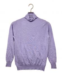 JOHN SMEDLEY（ジョンスメドレー）の古着「タートルネックニット」｜パープル