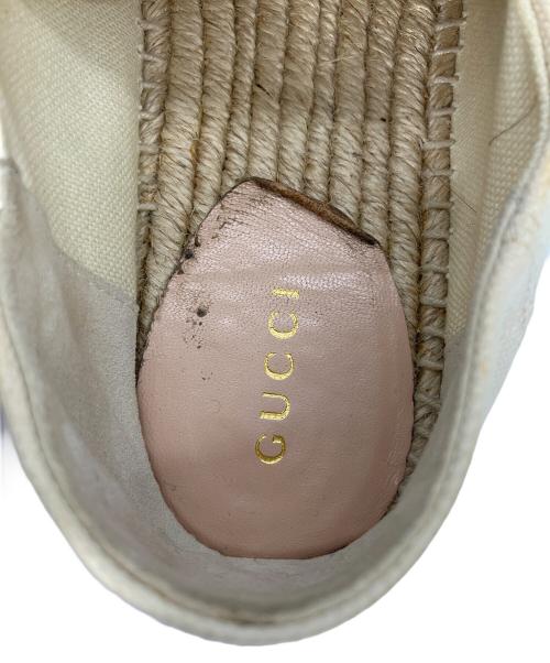 GUCCI（グッチ）GUCCI (グッチ) プラットフォーム スニーカー ベージュ サイズ:35の古着・服飾アイテム