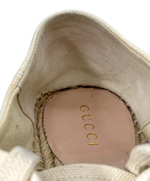 GUCCI（グッチ）GUCCI (グッチ) プラットフォーム スニーカー ベージュ サイズ:35の古着・服飾アイテム
