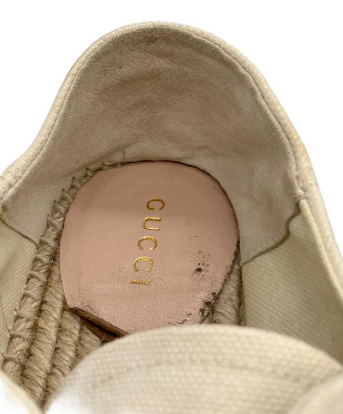 GUCCI（グッチ）GUCCI (グッチ) プラットフォーム スニーカー ベージュ サイズ:35の古着・服飾アイテム