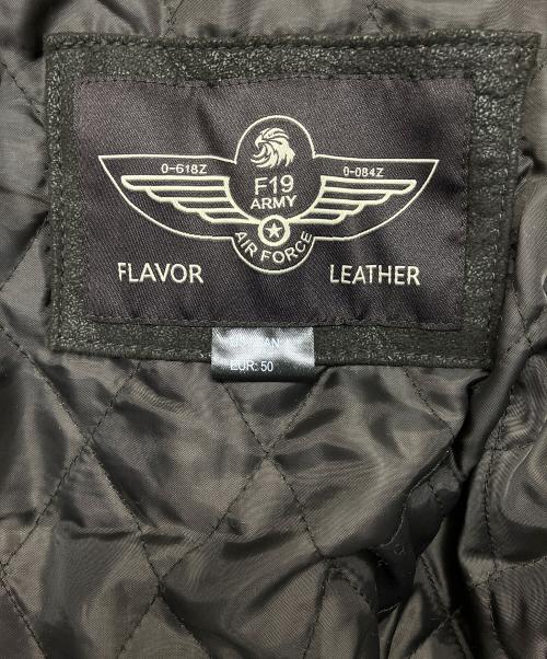 FLAVOR（フレーバ）FLAVOR (フレーバ) ボンバーレザージャケット ブラウン サイズ:EUR50の古着・服飾アイテム