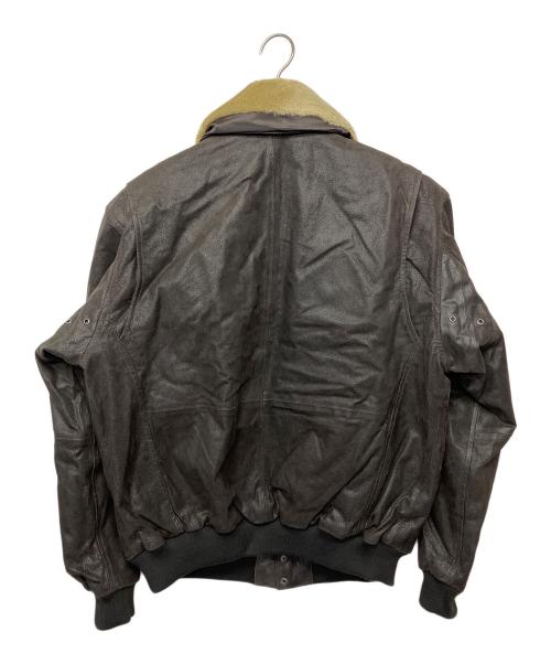 FLAVOR（フレーバ）FLAVOR (フレーバ) ボンバーレザージャケット ブラウン サイズ:EUR50の古着・服飾アイテム