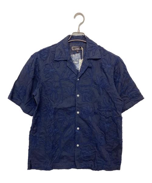 KITH（キス）KITH (キス) 26ss Corded Floral Thompson Camp Collar Shirt　半袖シャツ ネイビー サイズ:XS 未使用品の古着・服飾アイテム