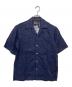 KITH（キス）の古着「26ss Corded Floral Thompson Camp Collar Shirt　半袖シャツ」｜ネイビー