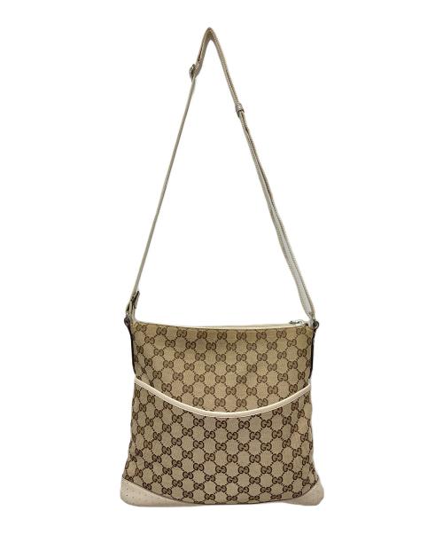 GUCCI（グッチ）GUCCI (グッチ) ショルダーバッグ ホワイト×ブラウンの古着・服飾アイテム