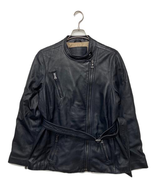 COACH（コーチ）COACH (コーチ) レザージャケット ブラック サイズ:XLの古着・服飾アイテム