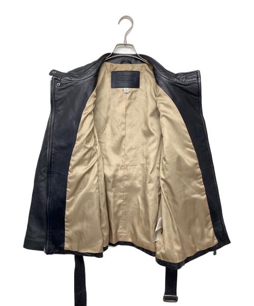 COACH（コーチ）COACH (コーチ) レザージャケット ブラック サイズ:XLの古着・服飾アイテム