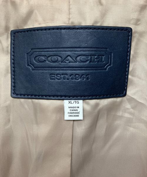 COACH（コーチ）COACH (コーチ) レザージャケット ブラック サイズ:XLの古着・服飾アイテム