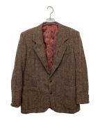 Yves Saint Laurentイヴサンローラン）の古着「Harris Tweed テーラードジャケット」｜ブラウン