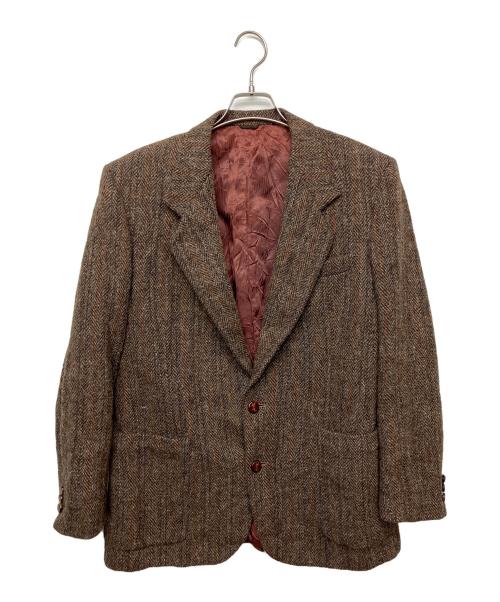 Yves Saint Laurent（イヴサンローラン）Yves Saint Laurent (イヴサンローラン) Harris Tweed テーラードジャケット ブラウン サイズ:不明の古着・服飾アイテム