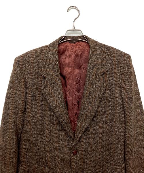 Yves Saint Laurent（イヴサンローラン）Yves Saint Laurent (イヴサンローラン) Harris Tweed テーラードジャケット ブラウン サイズ:不明の古着・服飾アイテム