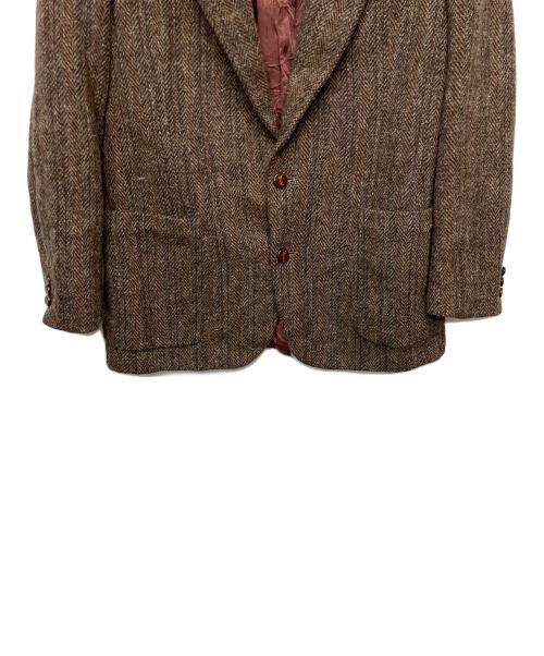Yves Saint Laurent（イヴサンローラン）Yves Saint Laurent (イヴサンローラン) Harris Tweed テーラードジャケット ブラウン サイズ:不明の古着・服飾アイテム