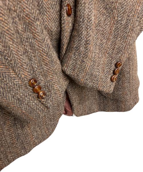 Yves Saint Laurent（イヴサンローラン）Yves Saint Laurent (イヴサンローラン) Harris Tweed テーラードジャケット ブラウン サイズ:不明の古着・服飾アイテム