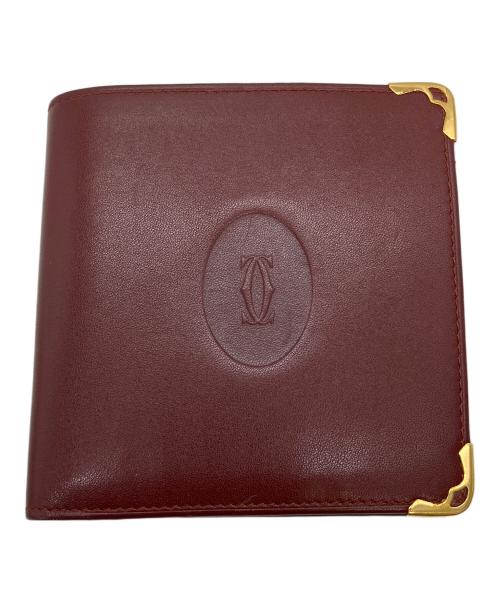 Cartier（カルティエ）Cartier (カルティエ) マストライン 2つ折り財布 レッドの古着・服飾アイテム