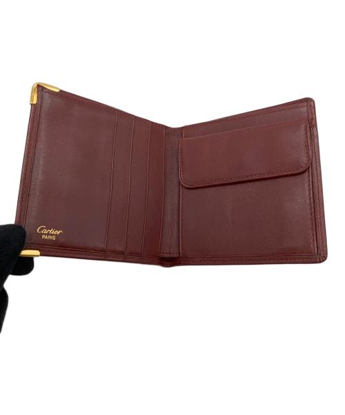 Cartier（カルティエ）Cartier (カルティエ) マストライン 2つ折り財布 レッドの古着・服飾アイテム