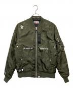 Aape BY A BATHING APEエーエイプ バイ アベイシングエイプ）の古着「AAPJKM7313XXD　MA-1ジャケット」｜グリーン