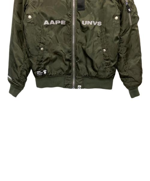 Aape BY A BATHING APE（エーエイプ バイ アベイシングエイプ）Aape BY A BATHING APE (エーエイプ バイ アベイシングエイプ) AAPJKM7313XXD　MA-1ジャケット グリーン サイズ:185の古着・服飾アイテム