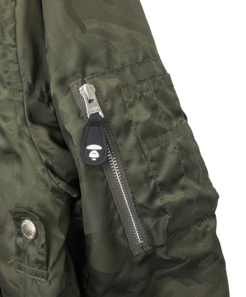 Aape BY A BATHING APE（エーエイプ バイ アベイシングエイプ）Aape BY A BATHING APE (エーエイプ バイ アベイシングエイプ) AAPJKM7313XXD　MA-1ジャケット グリーン サイズ:185の古着・服飾アイテム