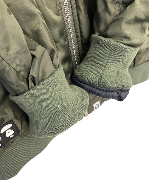 Aape BY A BATHING APE（エーエイプ バイ アベイシングエイプ）Aape BY A BATHING APE (エーエイプ バイ アベイシングエイプ) AAPJKM7313XXD　MA-1ジャケット グリーン サイズ:185の古着・服飾アイテム