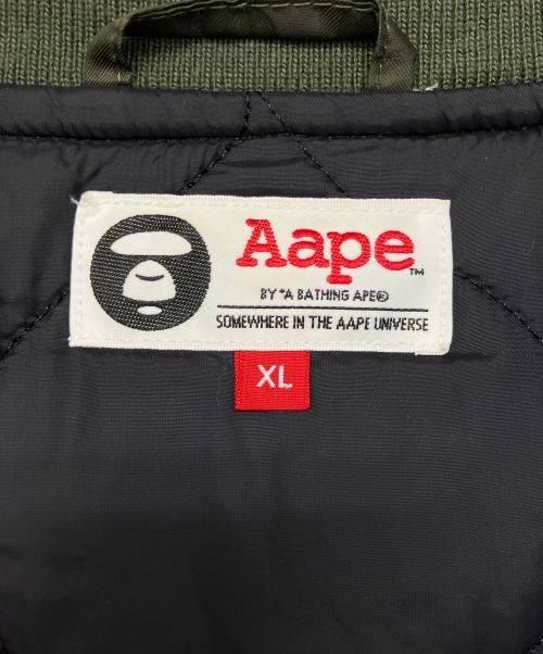 Aape BY A BATHING APE（エーエイプ バイ アベイシングエイプ）Aape BY A BATHING APE (エーエイプ バイ アベイシングエイプ) AAPJKM7313XXD　MA-1ジャケット グリーン サイズ:185の古着・服飾アイテム